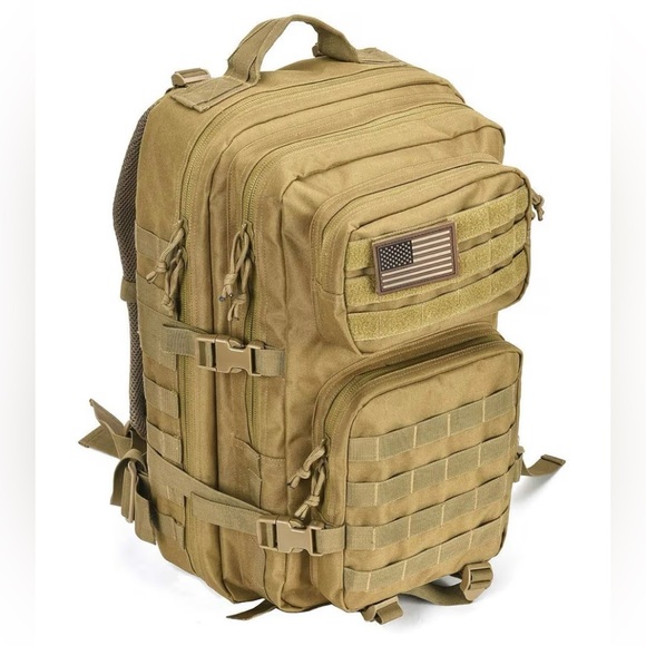 *NEW* Water Resistant Military/Army Tactical Backpack Molle Webbing Tan/Sand - Picture 11 of 11